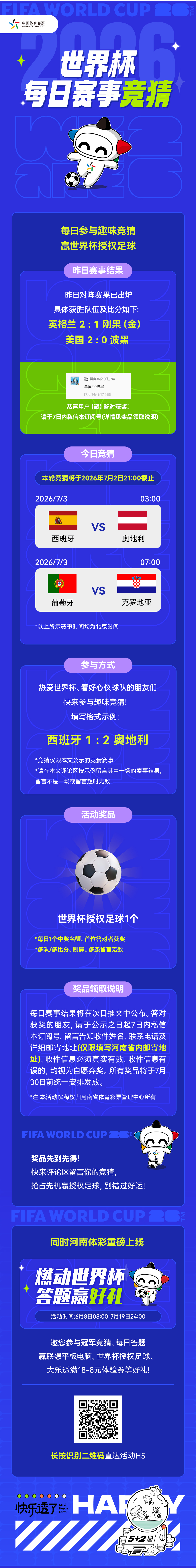 【模板2】6月12日中奖公示+次日赛事竞猜推文