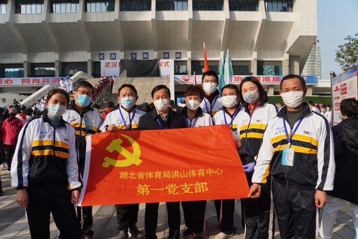 15.3月10日，洪山中心保障小组临时党支部部分成员合影