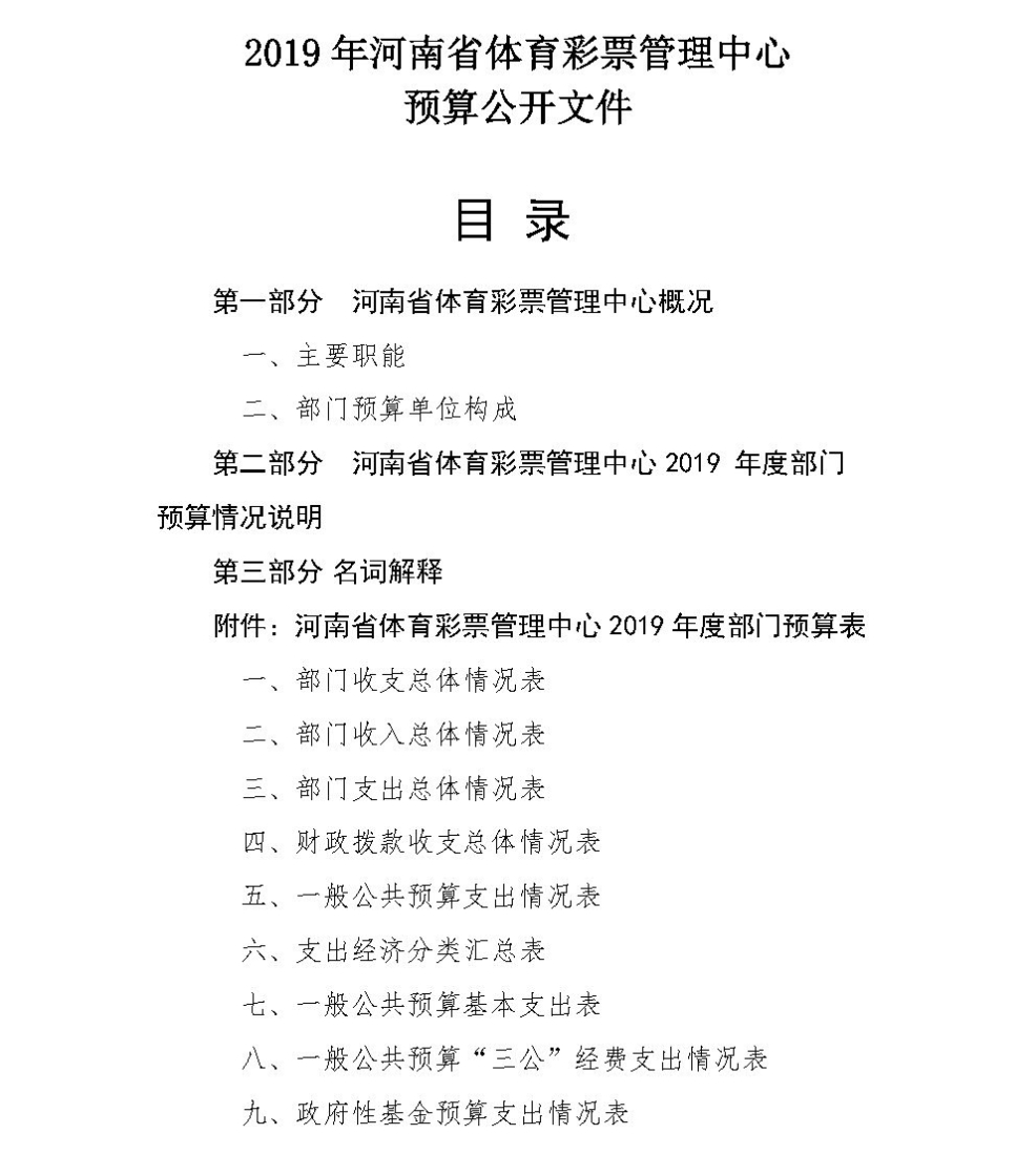 2019年河南省体育彩票管理中心预算公开说明1